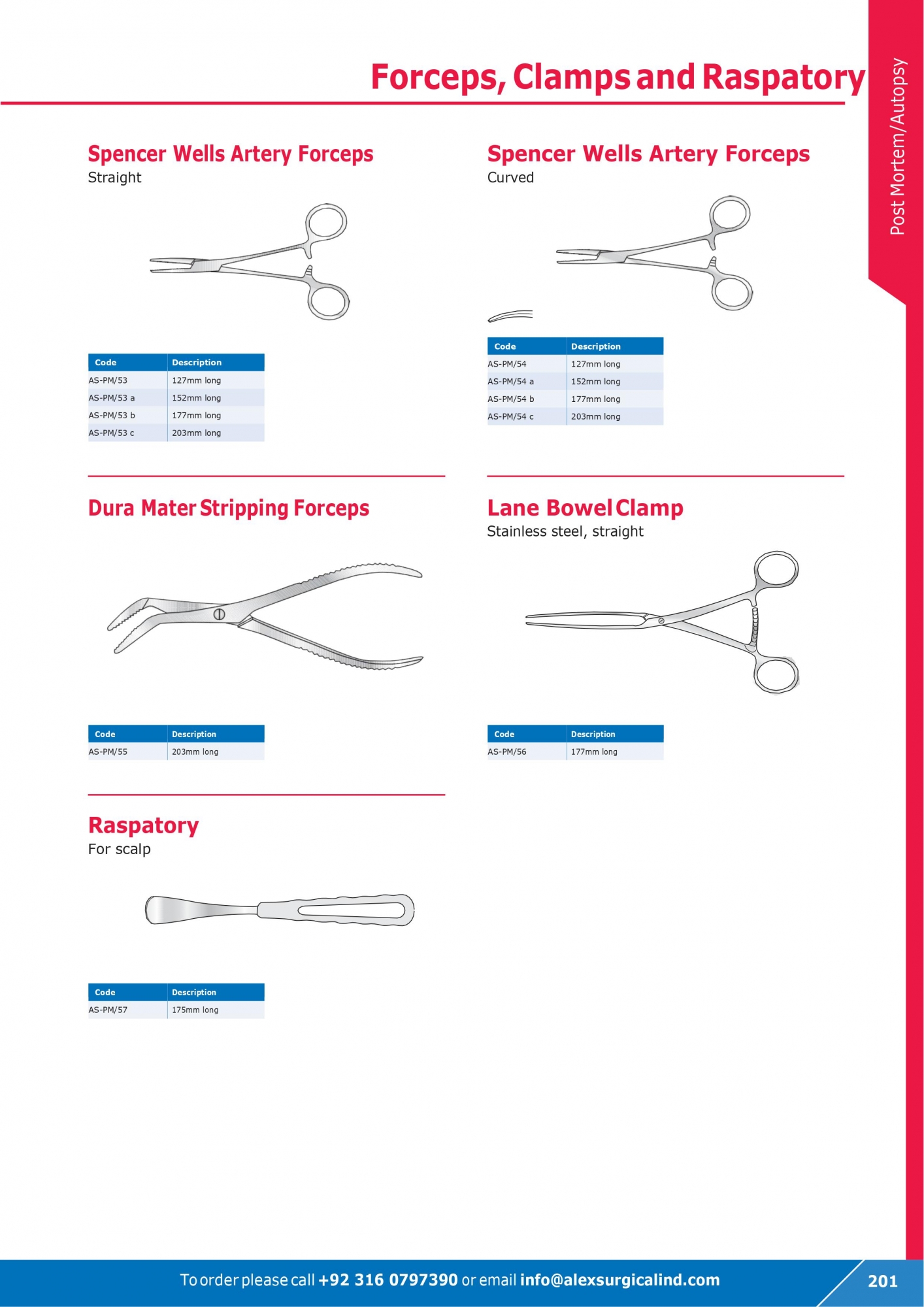 Forceps Clamps and Raspatory